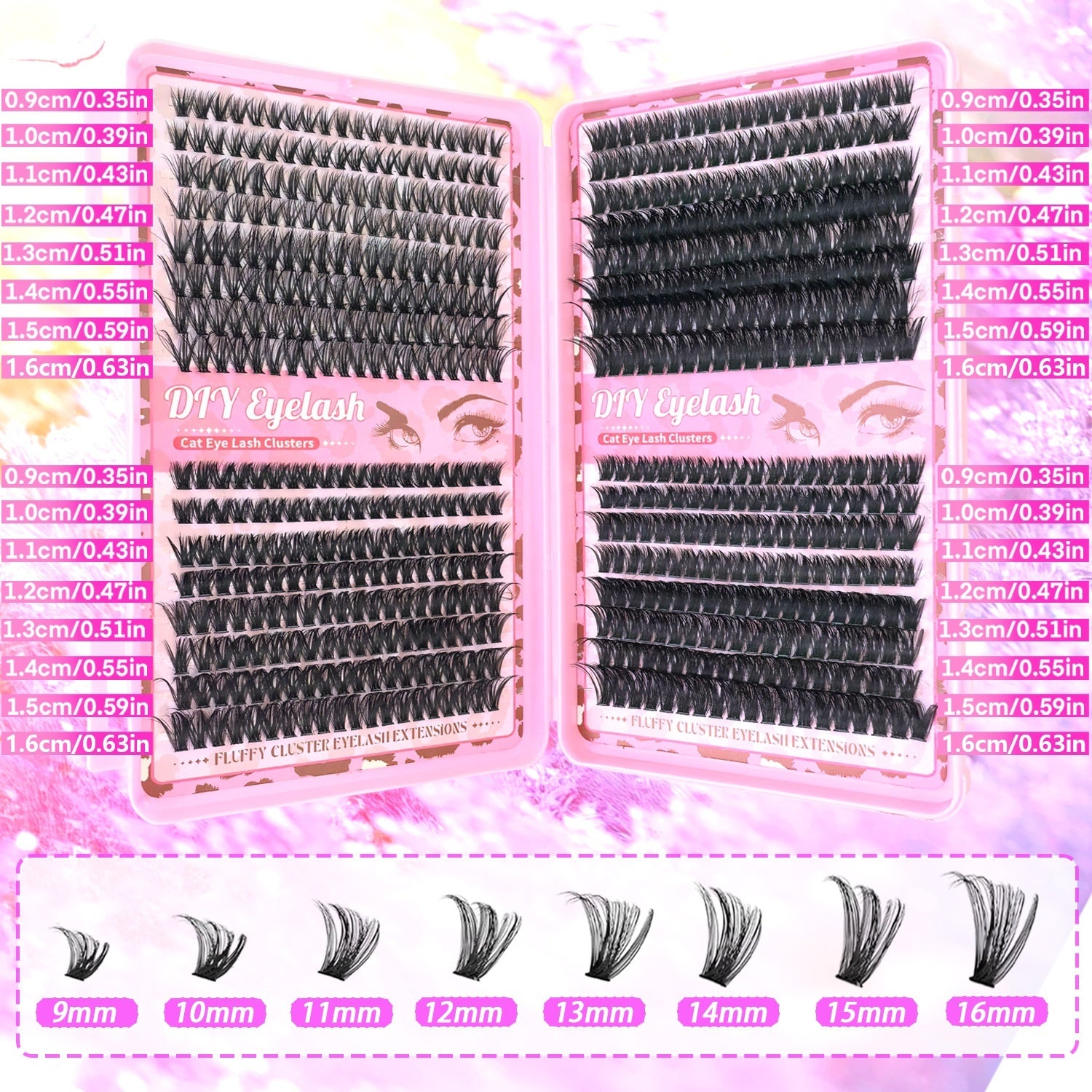 Large-capacity Mixed Pack Of 640 Lash Book Pieces