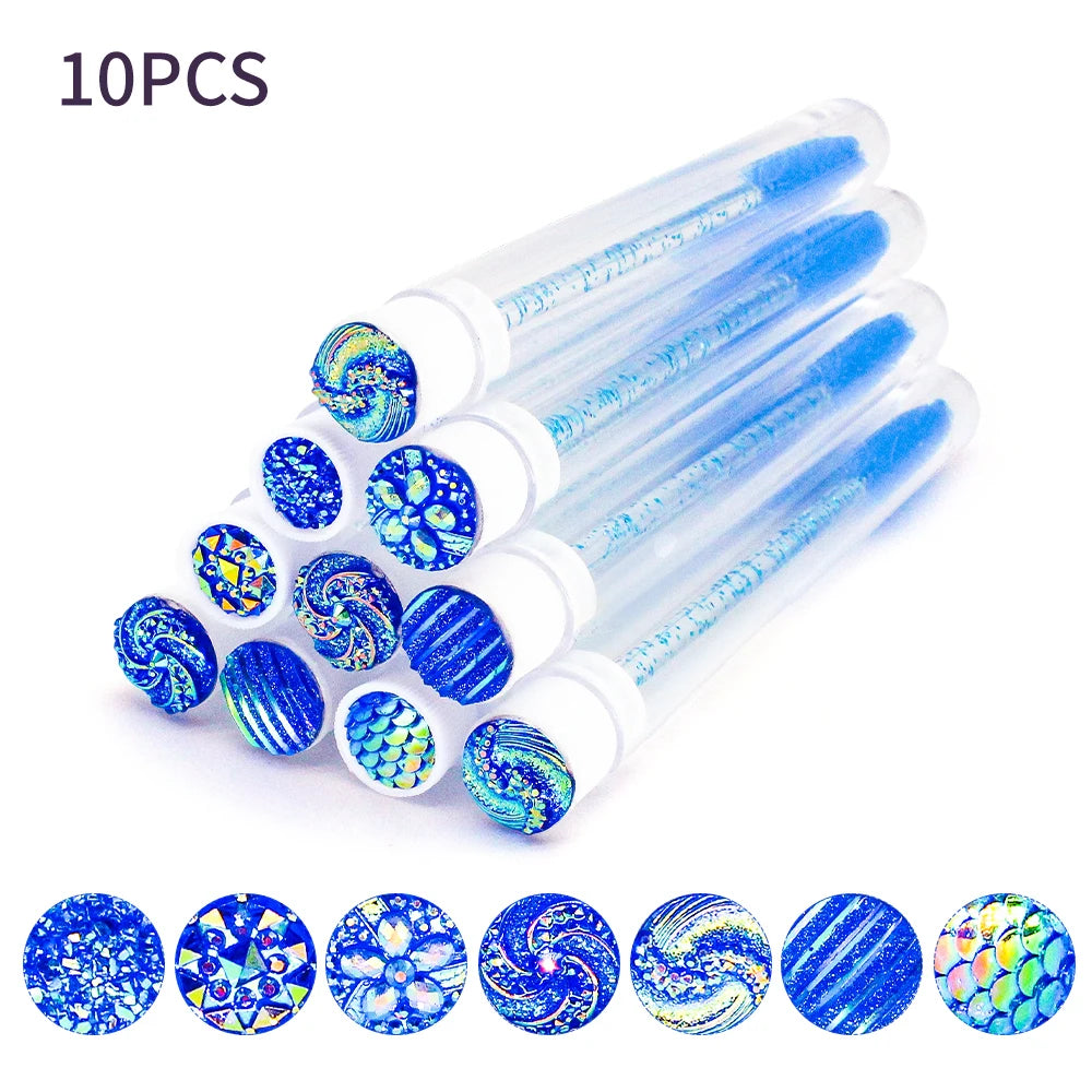 10/50Pcs Disposable Eyelash Brush Reusable Eyelashes Brush Tube Mascara Wands Tubes Dust-proof Lash Spoolies Storage Makeup Tool
