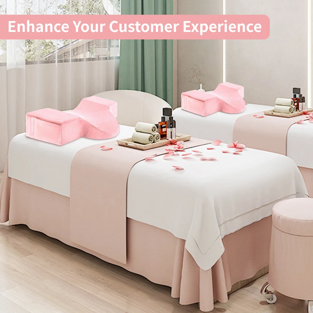Eyelash Pillow Neck Support Pink Lash Extension Accessories Neck Pillow for Eyelash Extensions Memory Foam U Shaped Pillow